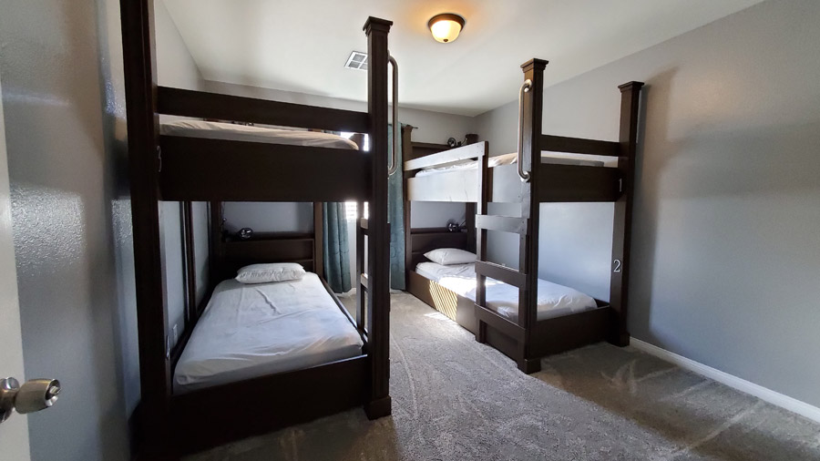 Bedroom with two bunkbeds